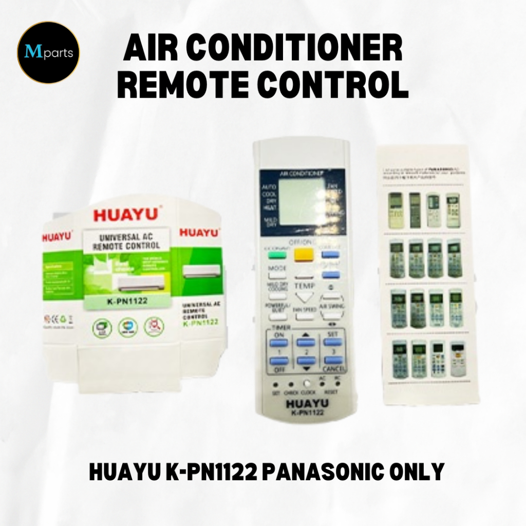 [Ready Stock] Mparts UNIVERSAL AIRCOND REMOTE K-PN1122 FOR PANASONIC ...