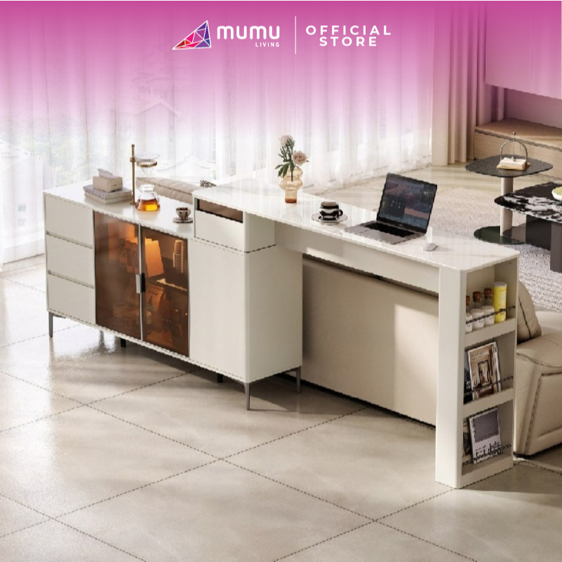 [MUMU Living] Massey Extendable Bar Console Table (1.80m ~ 2.99m ...