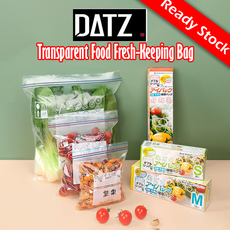 [Datz] Resealable Food Zip Lock Bag Food Zipper Bag Food Freezer Zip ...