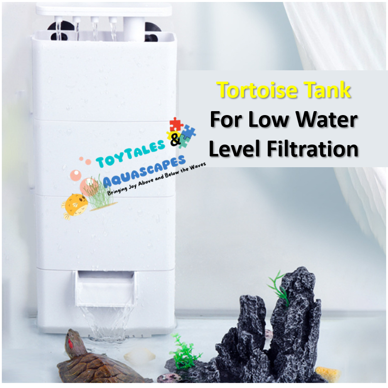 SOBO Turtle Filter - Low Water Level Aquarium 3-in-1 Water Purification ...