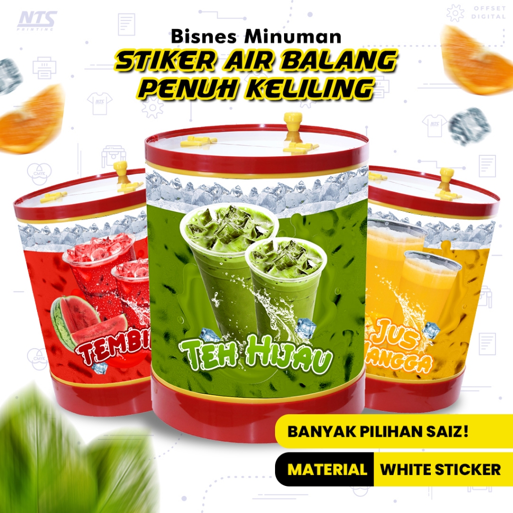 🌼PART 2🌼 Sticker Air Balang Penuh Sekeliling / Full Keliling - Kalis ...