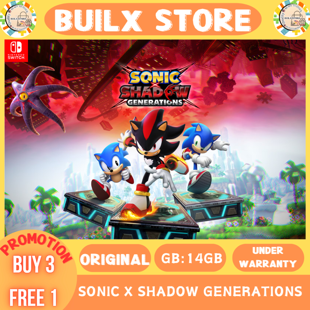 SONIC X SHADOW GENERATIONS Nintendo Switch Digital Game ( BUY 3 FREE 1 ...