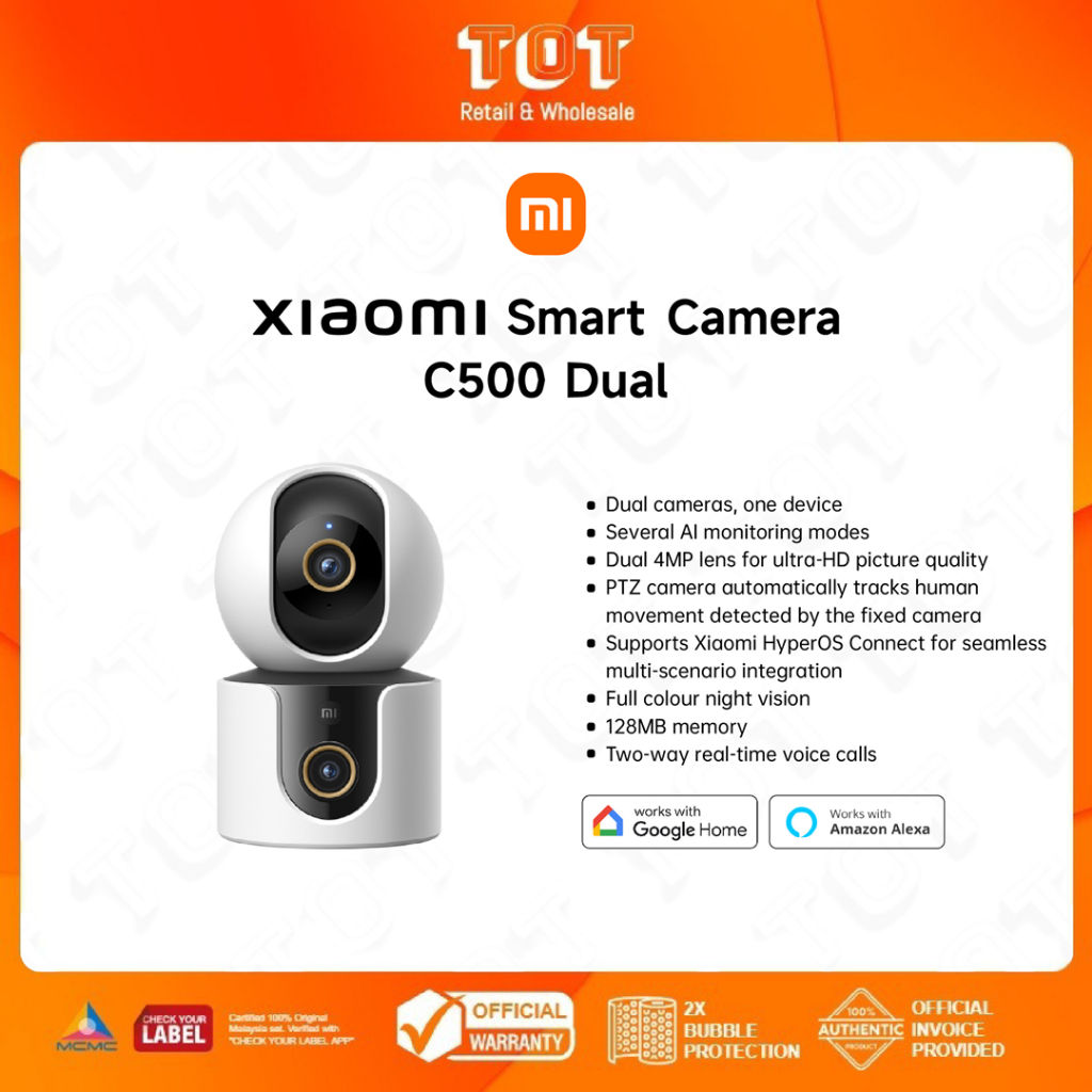 Xiaomi Smart Camera C500 Dual I Dual cameras, one device I Several AI ...