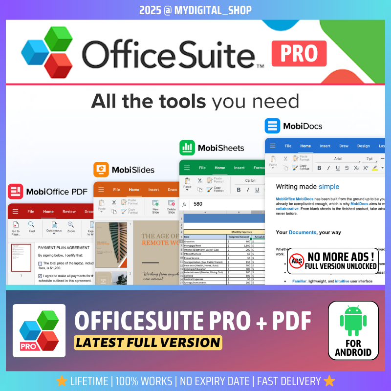 [Android] OfficeSuite Pro + PDF 2025 No Ads Full Version
