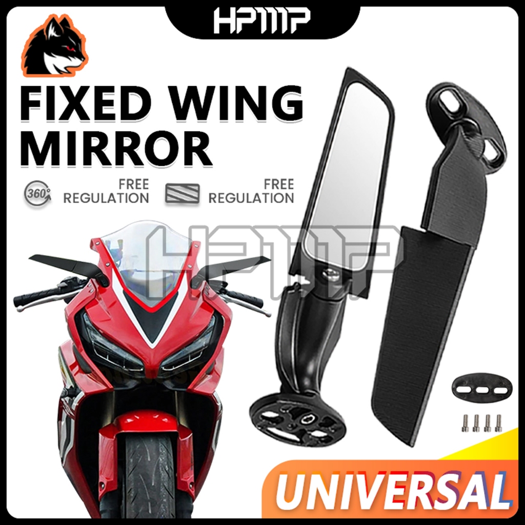 Upgrade Rotate Wind Wing Side View Mirror For Kawasaki Ninja 400 - Foto 3