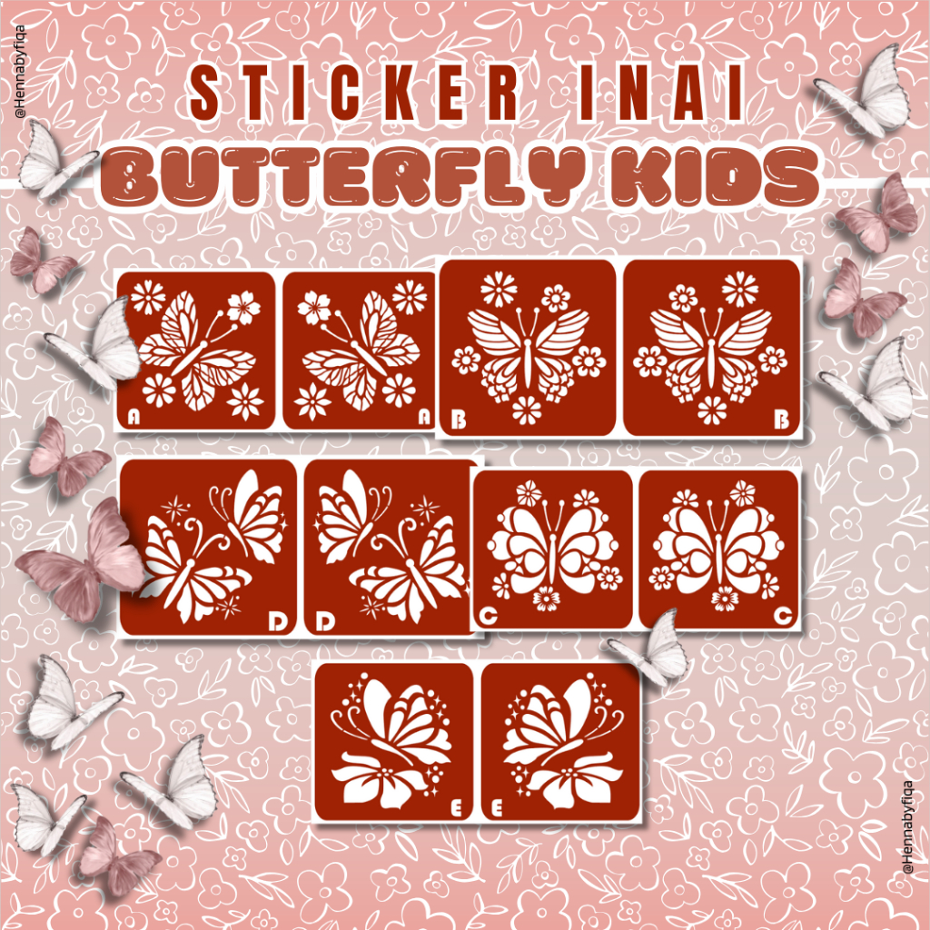 STICKER INAI BUTTERFLY KANAK-KANAK | Shopee Malaysia