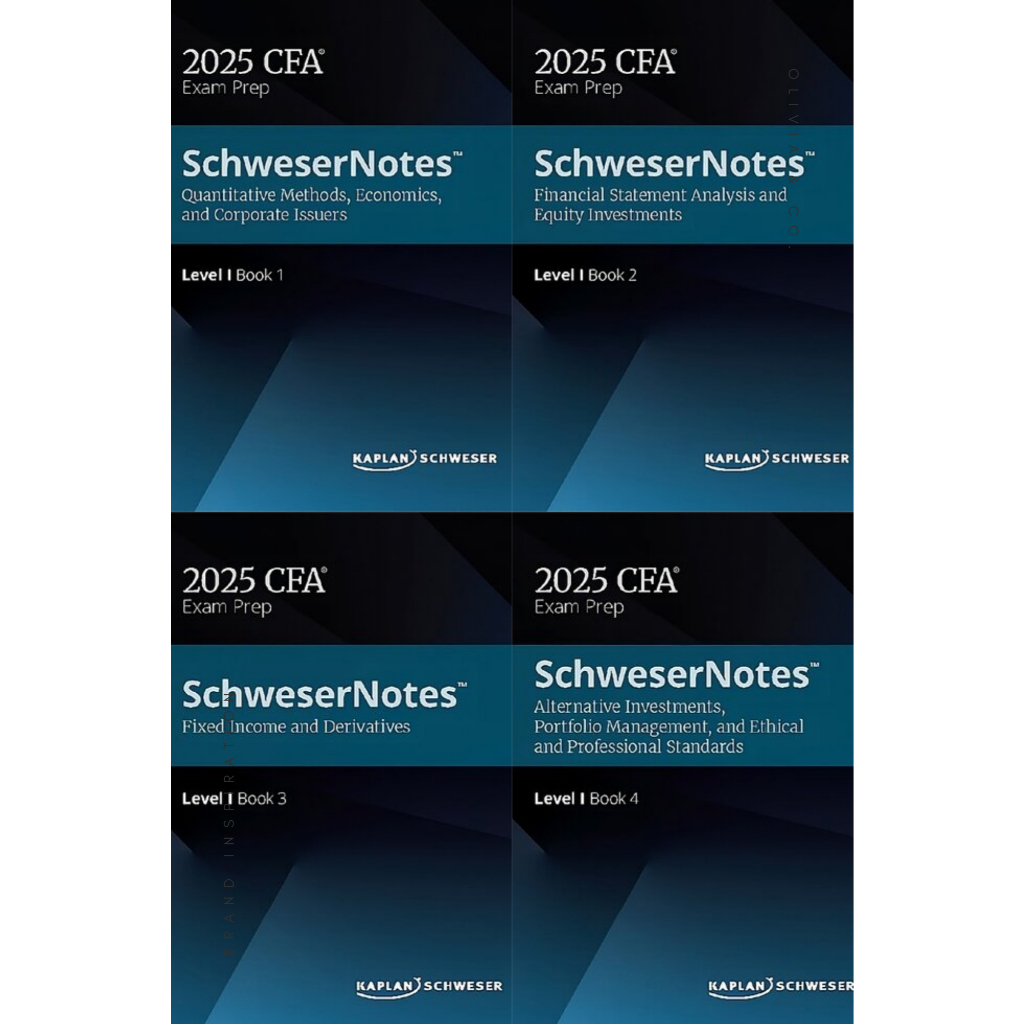 SchweserNotes 2025 CFA Level 1 BOOK 1/2/3/4 | Shopee Malaysia