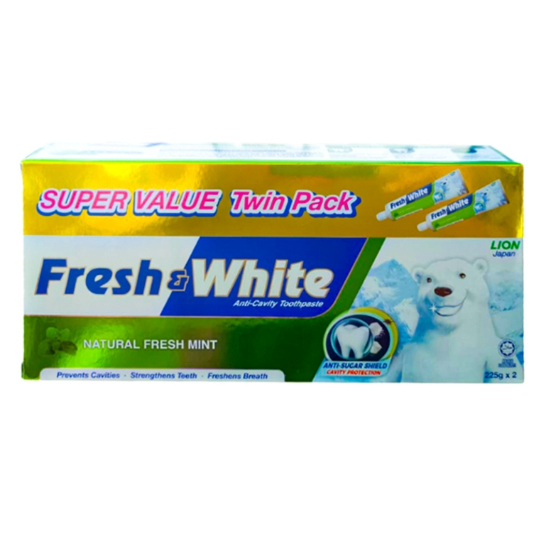 Fresh & White Anti-Cavity Toothpaste Super Value Twin Pack 225g x 2 ...