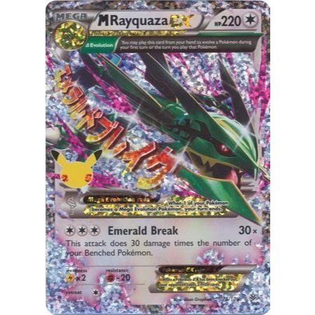 M Rayquaza EX 76/108 Ultra Rare – Celebrations Classic Collection (25th Anniversary)