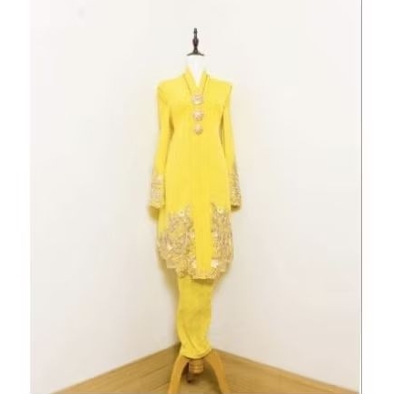 kebaya labuh kuning labuci / preloved | Shopee Malaysia