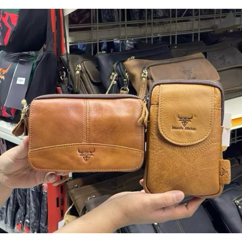 Original Rush Rider Cow Leather Handphone Case Handphone Bag Sling Bag ...