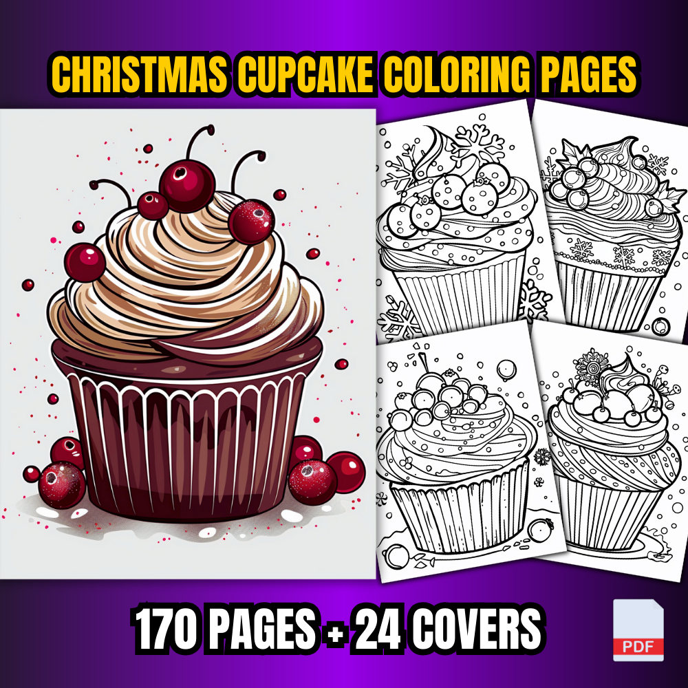 [PDF] 170 Christmas Cupcake Coloring Pages For Adults | Shopee Malaysia