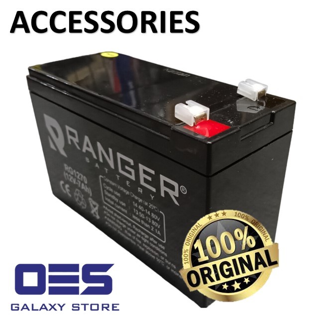 RANGER RG1270 Back Up Battery 12V 7.0AH Rechargeable Seal Lead Acid ...