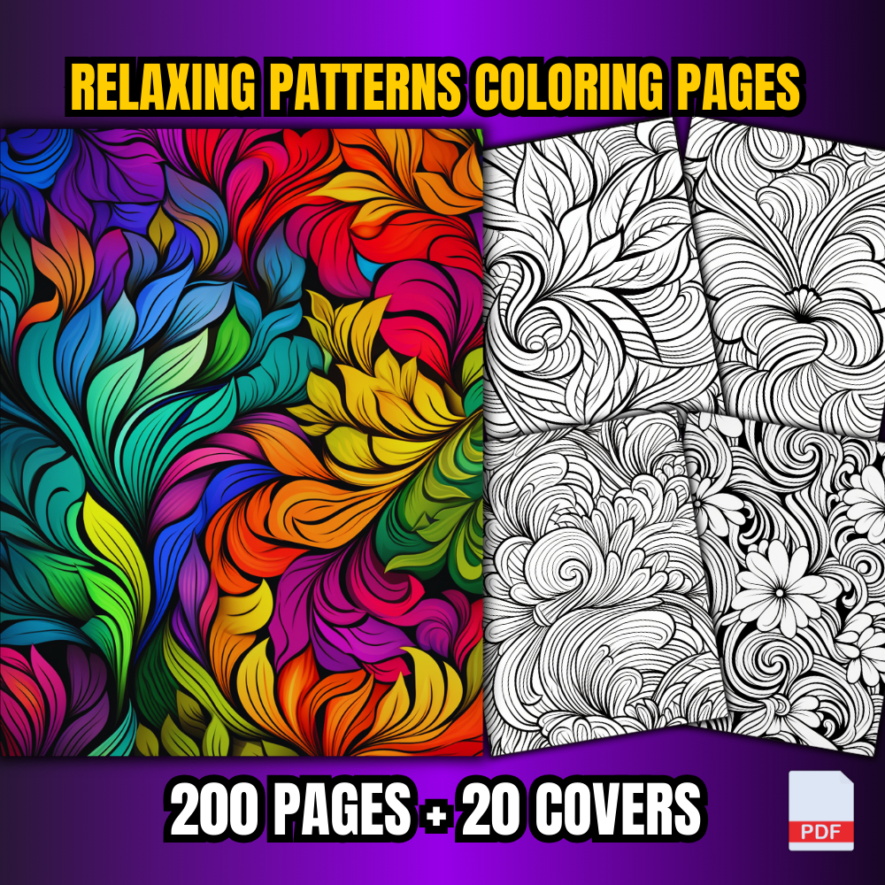 [PDF] 200 Relaxing Pattern Coloring Pages For Adults | Shopee Malaysia