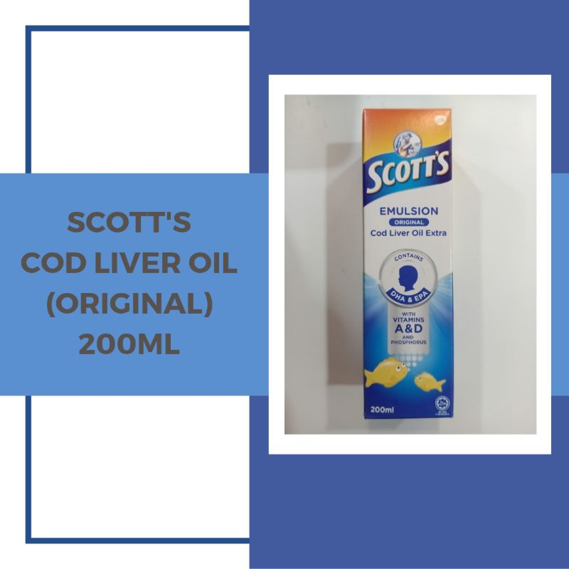 SCOTT'S Cod Liver Oil (Original) 200ML | Shopee Malaysia