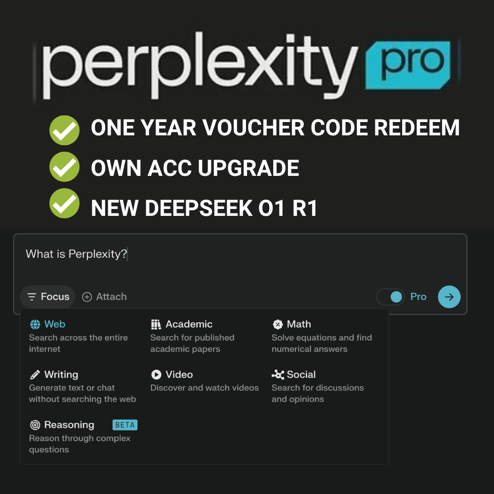 Perplexity Pro AI 1 Year Own Account Voucher Coupon Code Instant