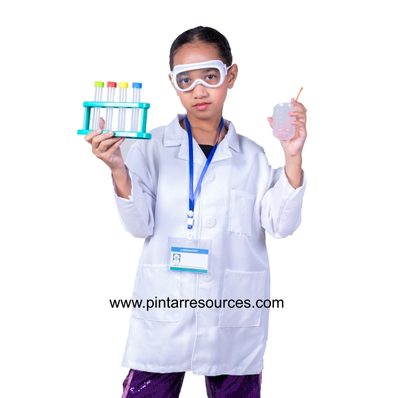 READY STOCK Cosplay Children Kids Scientist Occupation Costume Career ...