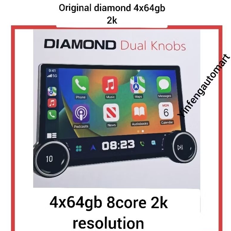 Original Diamond andriod player 4+64gb 8core 2k resolution 360 ...