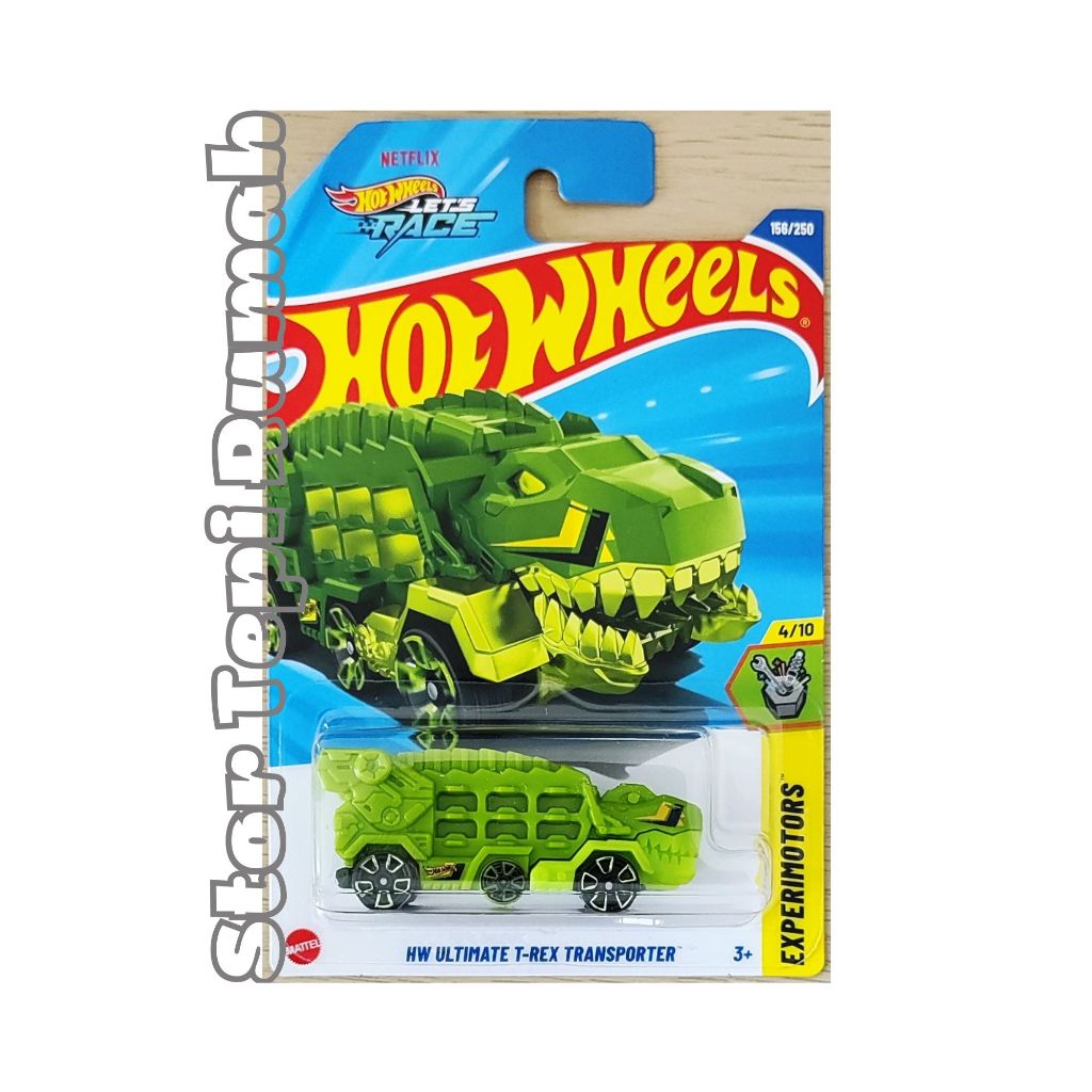 Hot Wheels Ultimate T-Rex Transporter Verde - Scala 1:64, Serie Experimotors 4/10, Numero 156/250, Per Bambini 3+ - 3