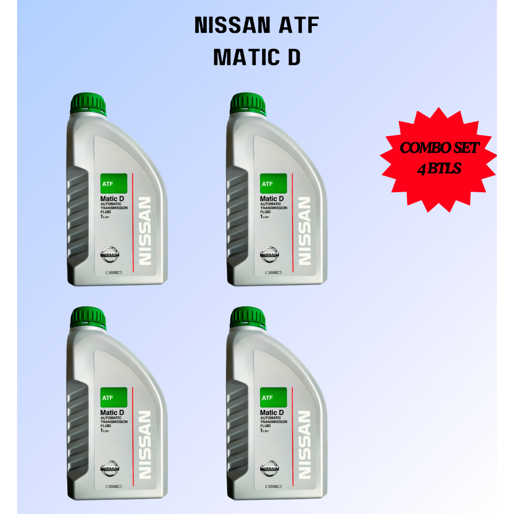Nissan Matic D Automatic Transmission Fluid (ATF) 1 Litre(4 BOTTLES SET ...