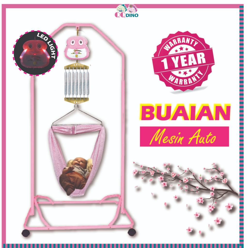 SAKURA EDITION Spring Cot Rangka Buaian Baby Cradle Electronic Mesin ...