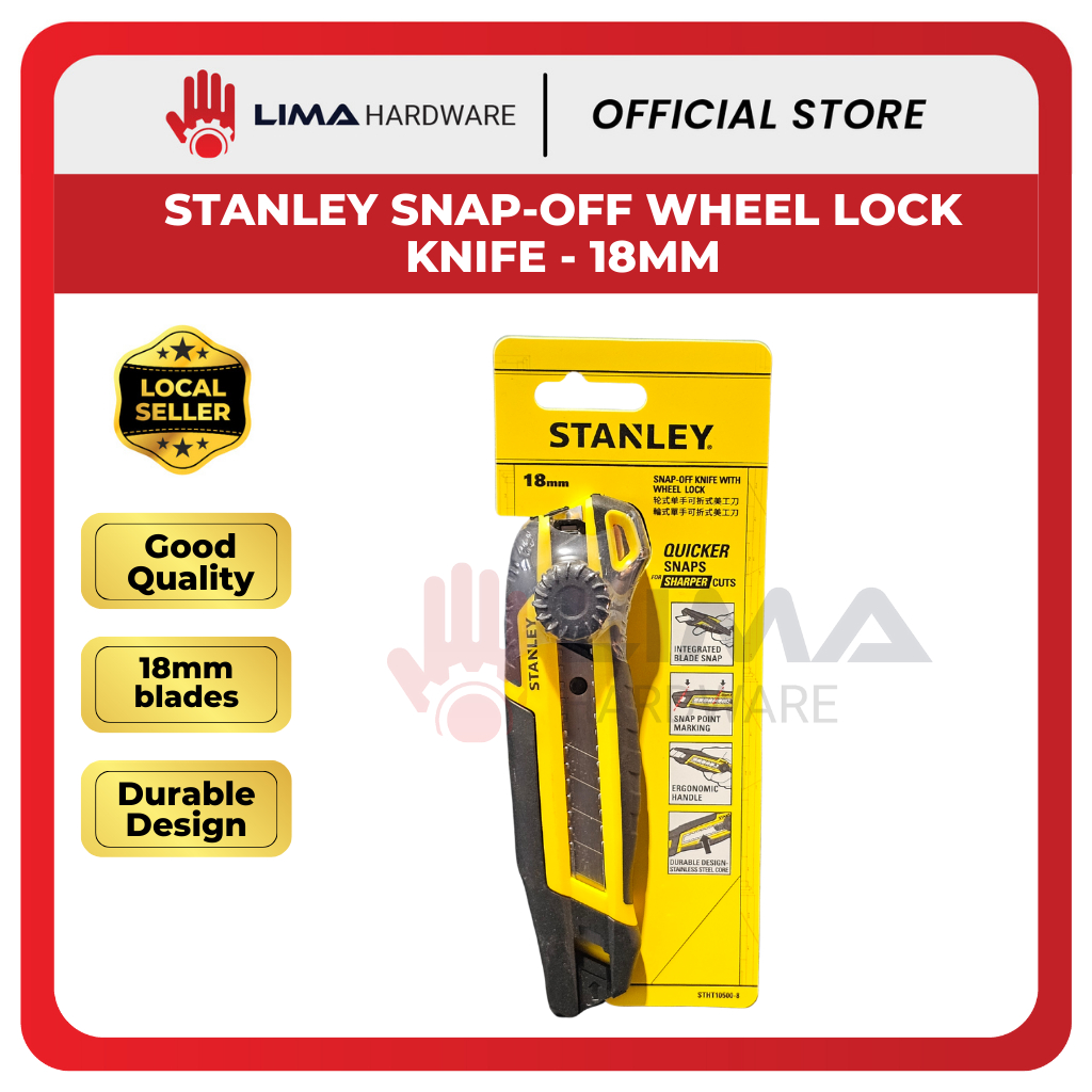 STANLEY SNAP-OFF WHEEL LOCK KNIFE - 18MM | Shopee Malaysia