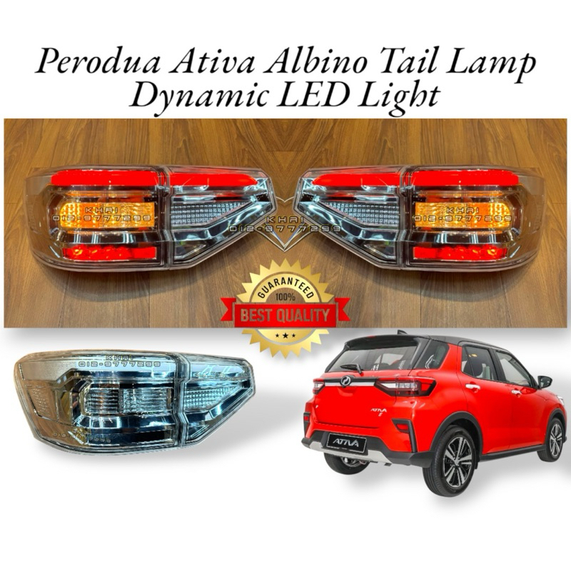 Perodua Ativa Albino Tail Lamp LED Dynamic Light Taillamp Clear ...