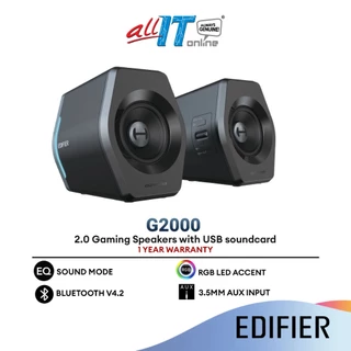 Edifier G2000 2.0 Gaming Speakers with USB soundcard, LED & Powerful Bass