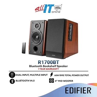 Edifier R1700BT Bluetooth Bookshelf Speaker - Wood Grain/Brown