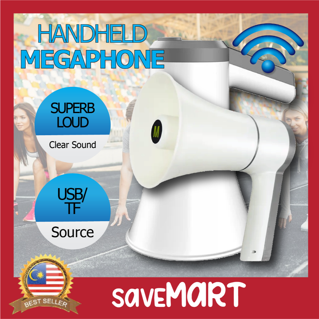 Rechargeable Portable Megaphone Foldable Handheld Loud Speaker with ...