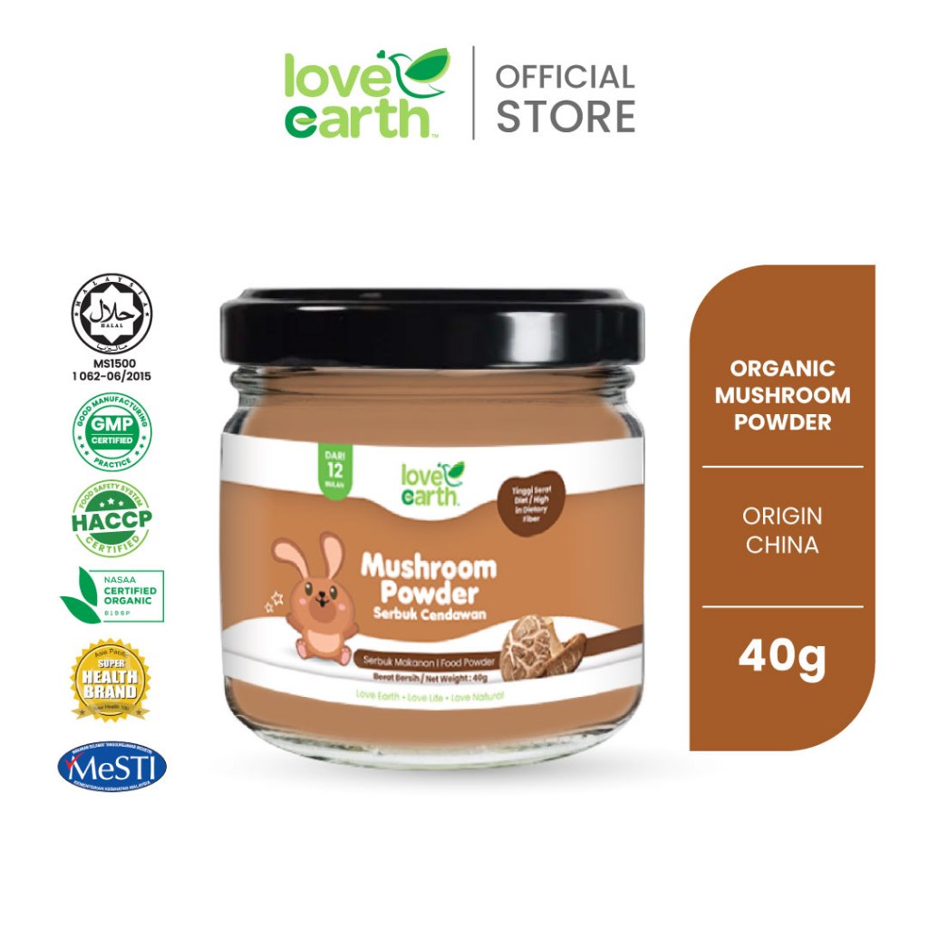 Love Earth Baby Mushroom Powder 40g | Shopee Malaysia