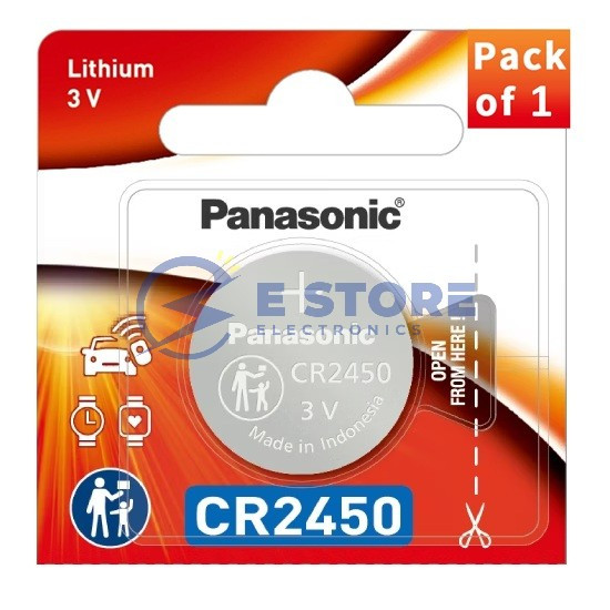CR2450 Genuine Panasonic Lithium Battery 3V (CR-2450/5BE) Shopee