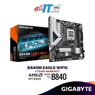 GIGABYTE B840M EAGLE WIFI6 Micro ATX (mATX) AMD Gaming Motherboard | AMD AM5 Socket