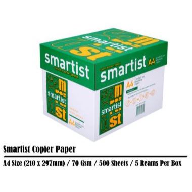 [1 Carton Box] Double A Manufacture- Smartist A4 Paper 70Gsm Copier ...