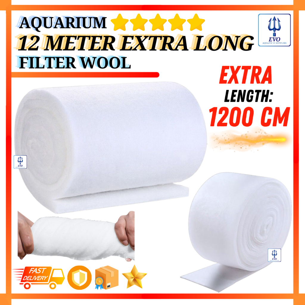 🔥Ready Stock🔥 12 Meter EXTRA LONG Filter Sponge Aquarium White Sponge ...