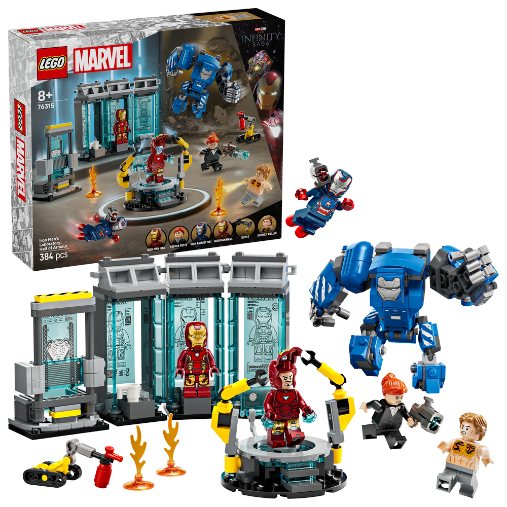 LEGO 76315 Super Heroes Iron Man’s Laboratory: Hall of Armor | Shopee ...