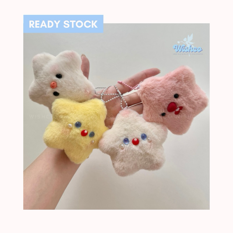 Creative Squeaky Star Keychain Cute Doll Bag Charm Soft Plush Doll ...