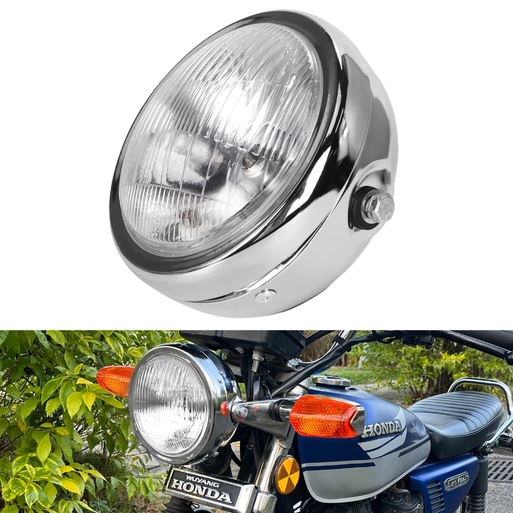 6.5 inch Universal Cafe Racer Round Motorcycle LED Head lamp Headlamp ...