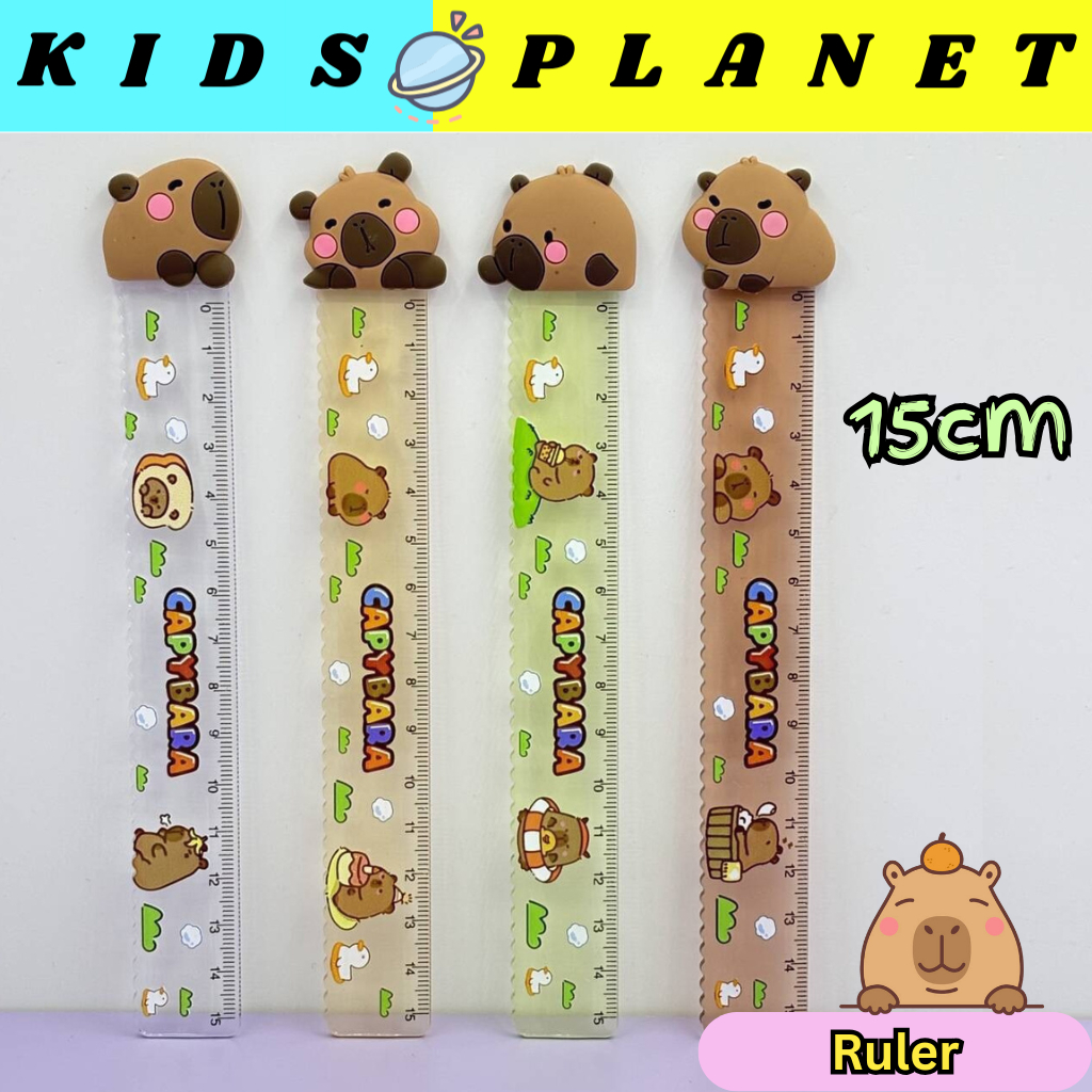 Ruler | Capybara color transparent ruler 15 CM children kids school ...