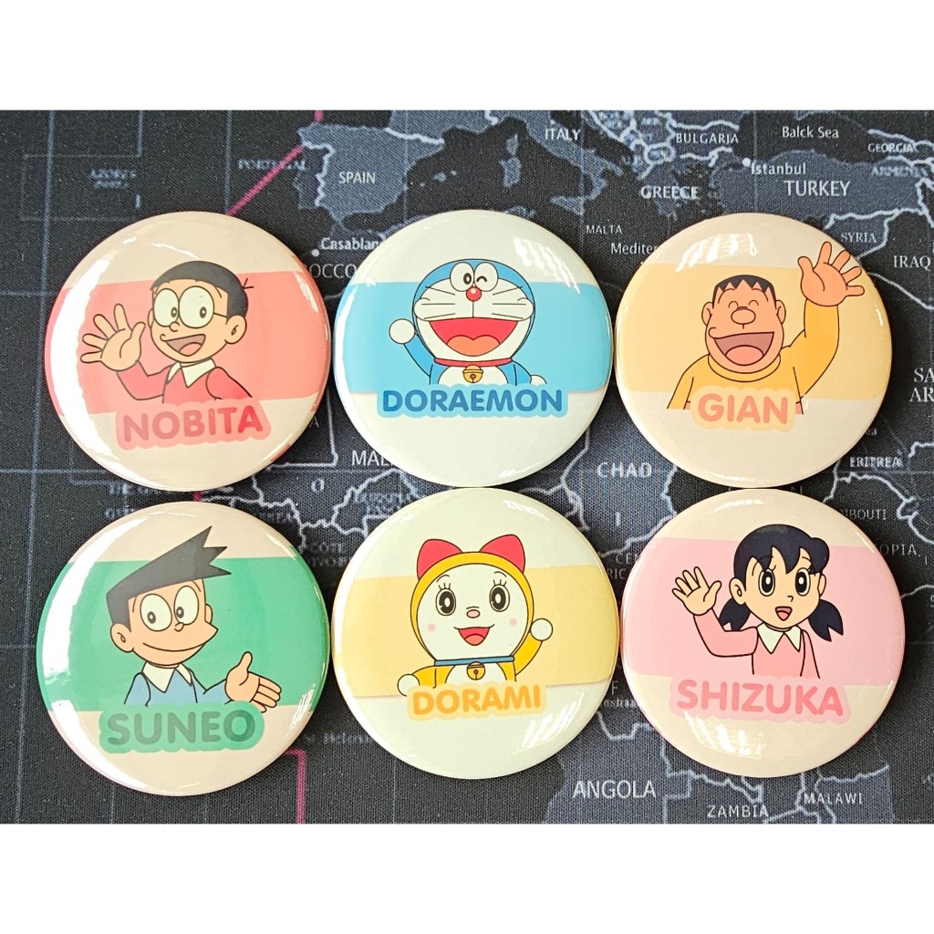 Doraemon and Friends | Nobita | 58 MM Button Badge | Shopee Malaysia