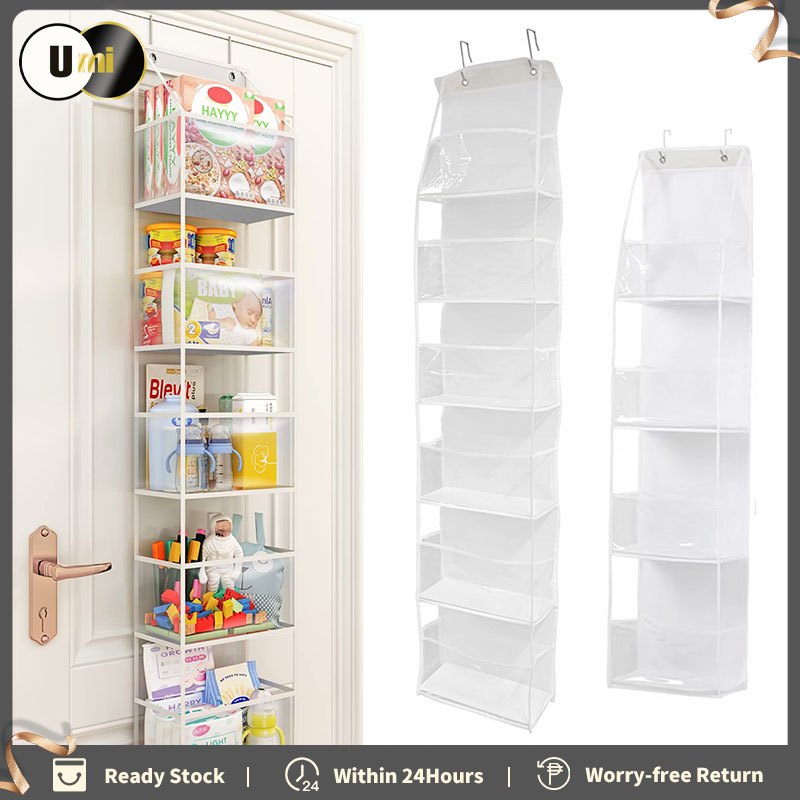 4/6 Layers PVC Wall-mounted Hanging Storage Organizer Behind The Door ...