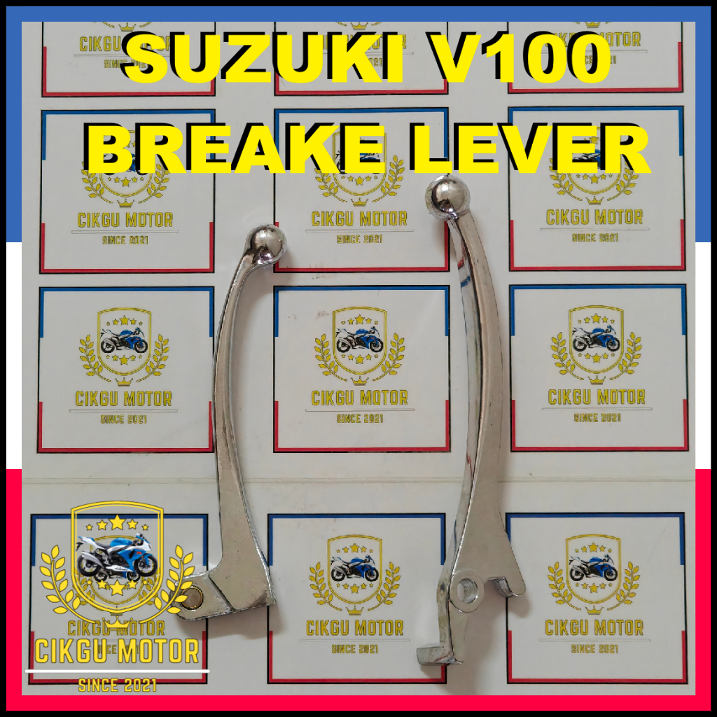 SUZUKI V100/VS125/VS150 BRAKE LEVER KIRI/KANAN SET (CHROME) | Shopee ...