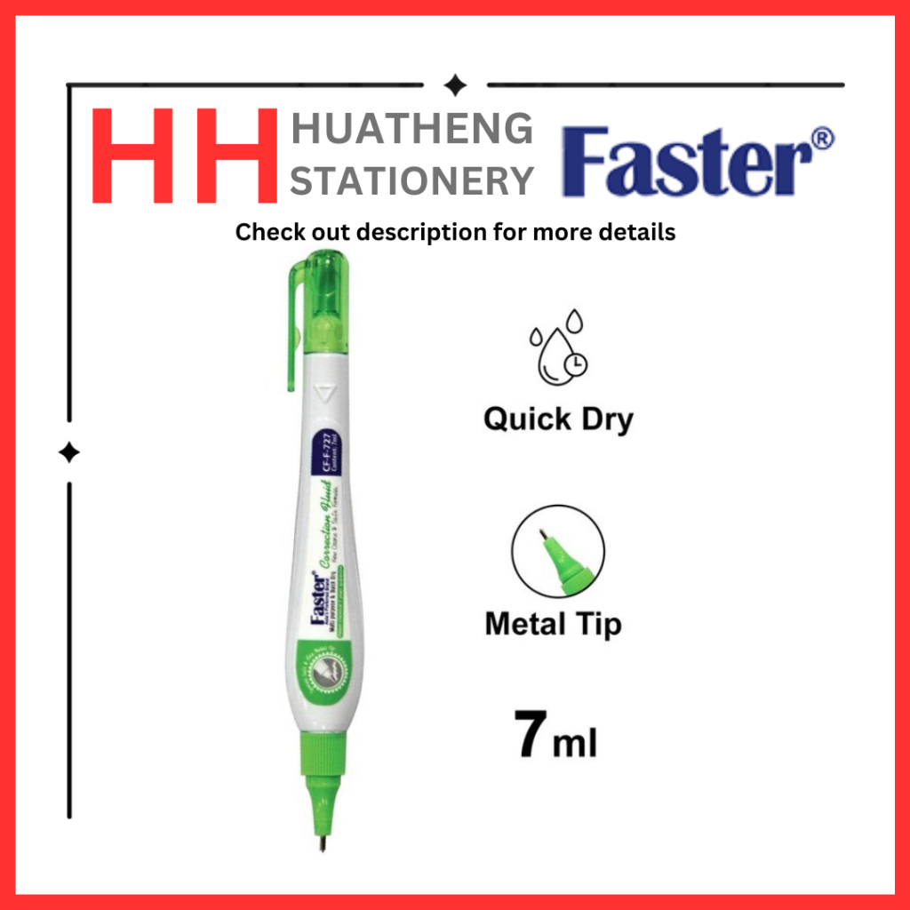 Faster Correction Pen 7ml CFF727 Liquid Paper Student School Office ...