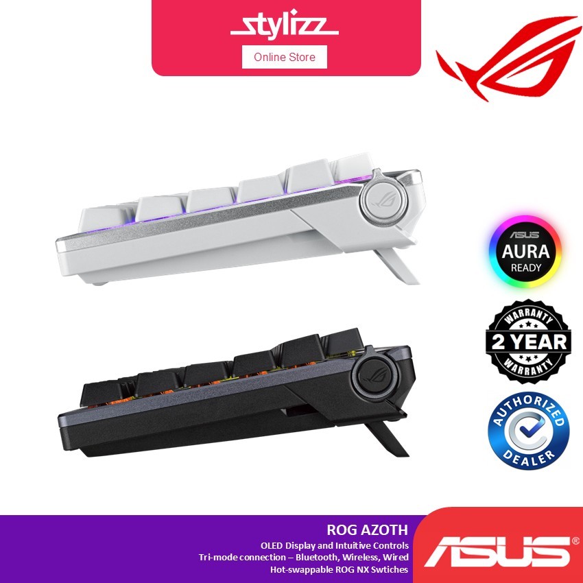 ASUS ROG AZOTH WIRELESS GAMING MECHANICAL KEYBOARD - 75% LAYOUT, HOT ...