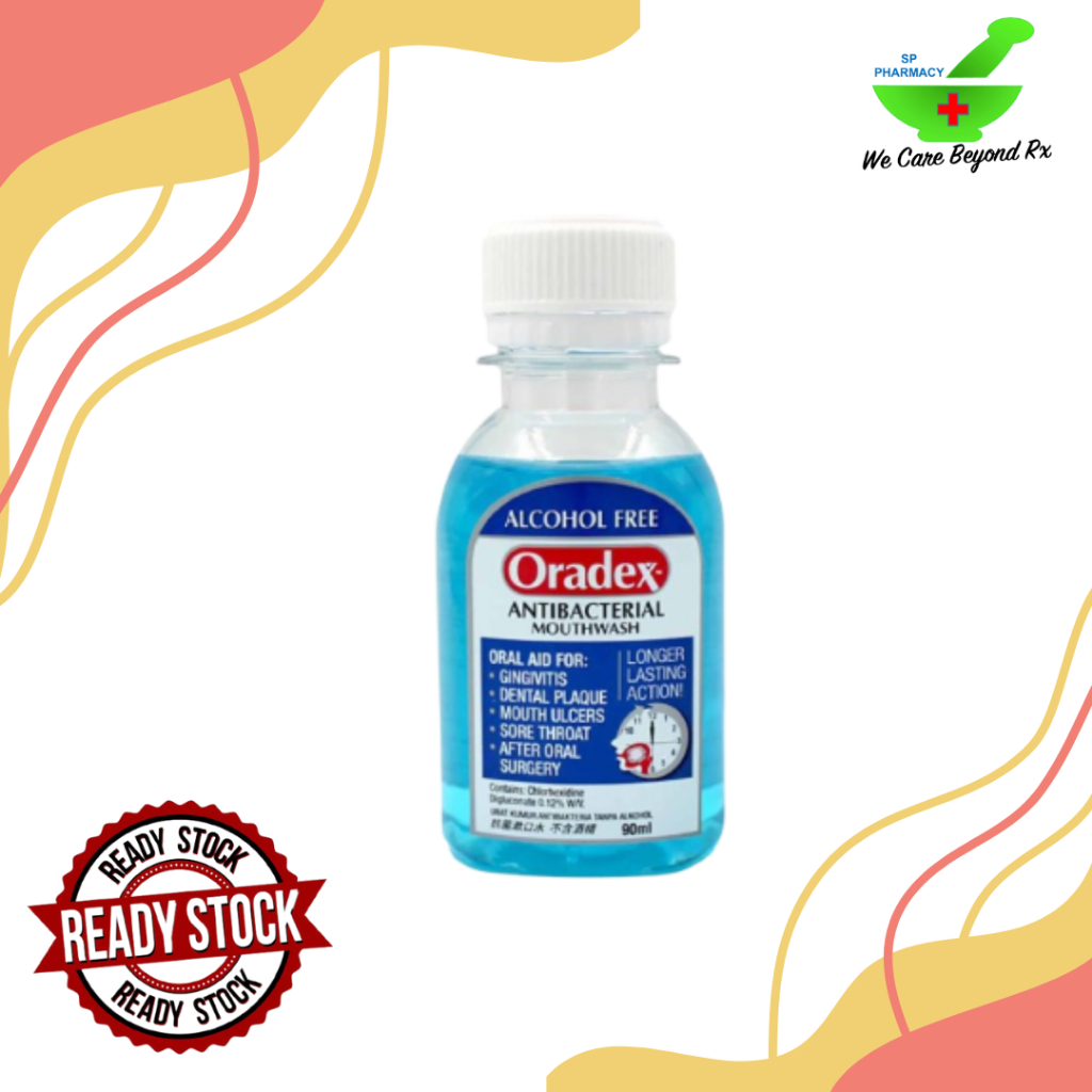 ORADEX ANTIBACTERIAL MOUTHWASH 90ML (EXP FEB 2028) | Shopee Malaysia