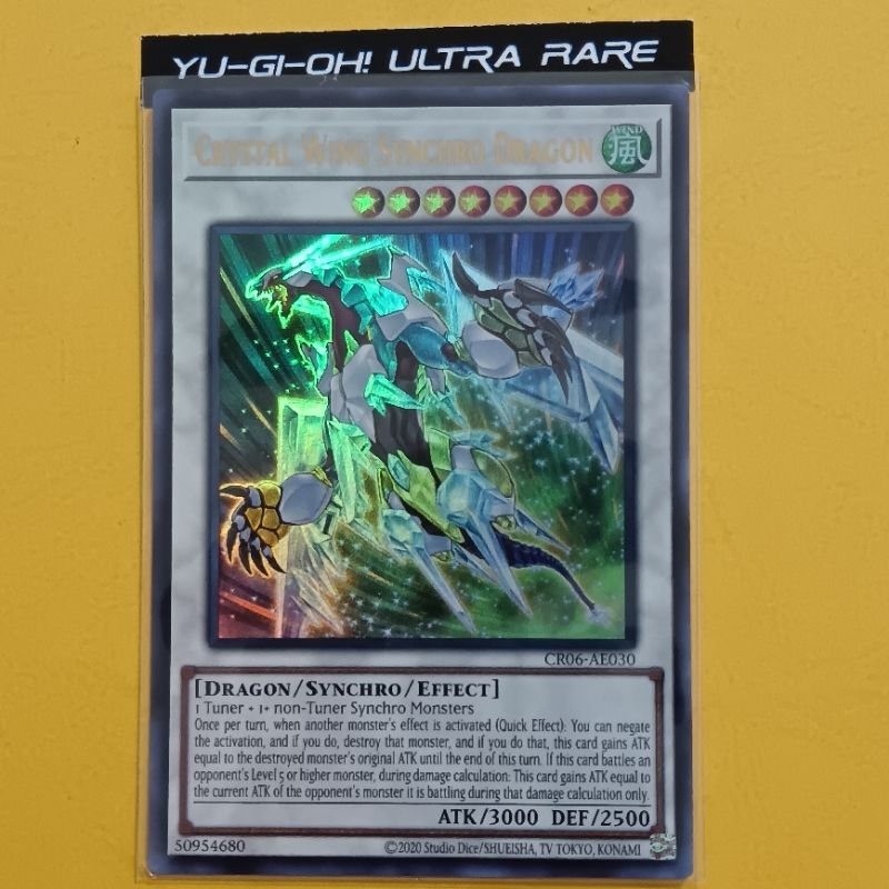 Thẻ Bài Yugioh Chính Hãng | Crystal Wing Synchro Dragon | OP13 Super Rare | Việt Nam
