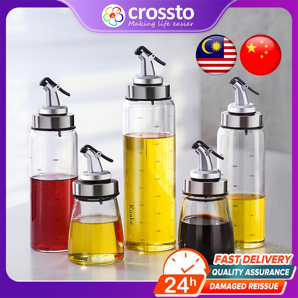 CROSSTO Dispenser Minyak Botol Sos Kalis Bocor Bekas Minyak Kaca Botol ...