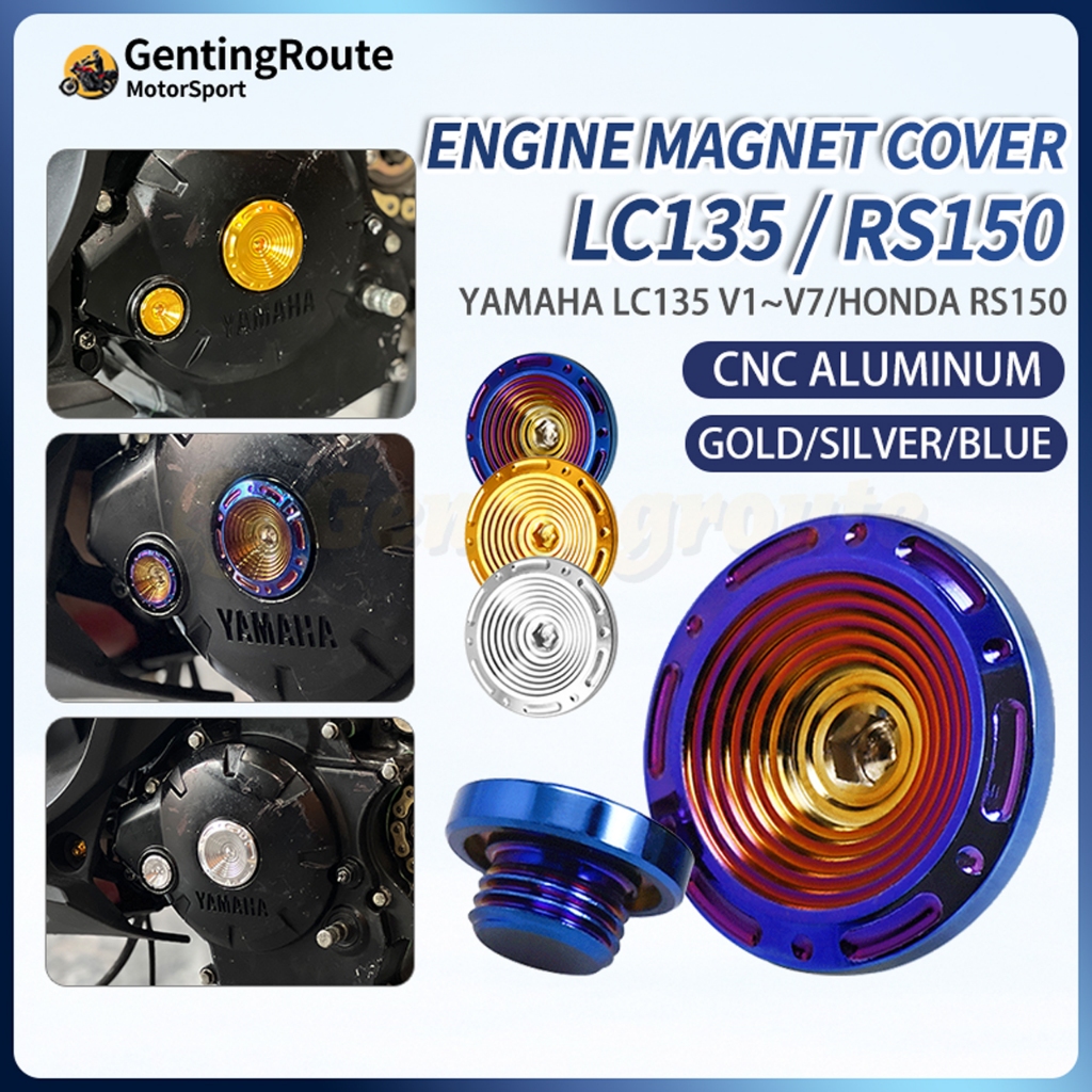 2 Biji LC135 RS150 Engine Cover Motorcycle Magnet Cover Nut CNC Alloy ...