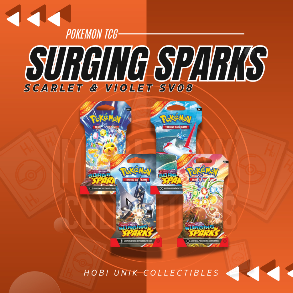 (Live Rip) [SV08] Pokemon TCG : Surging Sparks Sleeved | Shopee Malaysia