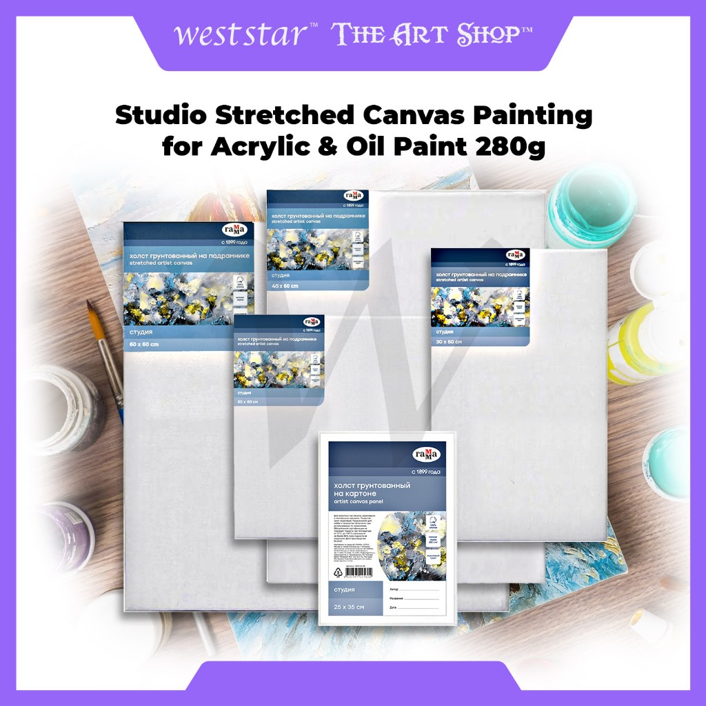[WESTSTAR] Studio Stretched Canvas Painting Canvas Art for Acrylic ...